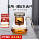 尚明（SAMADOYO）玻璃內(nèi)膽飄逸杯泡茶壺茶水分離過濾沖茶具套裝2025家用辦公沏茶壺 金灰色 800ml