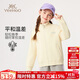 英氏（YEEHOO）兒童外套男女童開(kāi)衫上衣中大童裝運動(dòng)休閑衣服時(shí)尚秋裝 米白 150