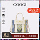 COOGI包包女款輕奢品牌手提托特包女士斜挎包情人節生日禮物送女友老婆 米白色