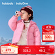 巴拉巴拉童裝兒童羽絨服男童女童2025冬季寶寶外套親子保暖加厚面包服大童 玫紅60124-白鴨絨 150 (充絨量127g）