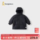 童泰（TONGTAI）寶寶羽絨服外套冬季兒童中長(cháng)款鴨絨服男女童外出連帽五防上衣 黑色 100