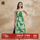 播倪妮同款播碎花吊帶連衣裙女商場(chǎng)同款夏季沙灘度假長(cháng)裙BDR2LD1315 L14森綠花 M
