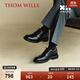 THOM WILLS男士皮鞋內增高男鞋布洛克皮鞋男休閑英倫雕花商務(wù)正裝德比鞋冬季 黑色亮皮D1561 42 /8碼