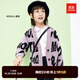 little MO&Co.純羊毛-童裝女大童冬裝兒童毛衣女童針織開(kāi)衫外套男童 霧紫色 120 120/56