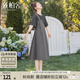 絲柏舍假兩件連衣裙2025夏裝新款女裝休閑工裝風(fēng)圓領(lǐng)A字中長裙