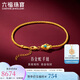 六福珠寶 黃金手鏈吞金蛇本命年足金串珠DIY鏈 計價(jià) 約6.90克