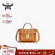 MCM【品牌直供】 TRACY 小號單肩斜挎包手提郵差包 干邑色