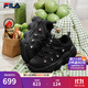 斐樂(lè )（FILA）官方女鞋豌豆加絨鞋老爹鞋2025冬季新款休閑厚底運動(dòng)鞋 黑-BK 37.5