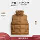 蔻馳（COACH）奧萊女士經(jīng)典標志冬季戶(hù)外羽絨服外套保暖背心馬甲 奶茶色 M