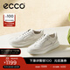 愛(ài)步（ECCO）平底鞋女 倪妮同款牛皮板鞋系帶休閑運動(dòng)鞋 街頭272803 白色/灰白色27280356946 38