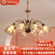 帝贊客廳吊燈中古風(fēng)美式復(fù)古大廳主燈現(xiàn)代簡(jiǎn)約高級(jí)感法式餐廳臥室燈具 【10頭】橡膠木長(zhǎng)94CM-三色光
