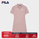 FILA 斐樂(lè )官方女子針織連衣裙時(shí)尚修身POLO領(lǐng)短袖裙子 瓊脂粉-PK M (165) 84A