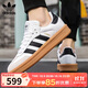 三葉草（Adidas）男女低幫板鞋 SAMBA時(shí)尚潮流緩震舒適透氣運動(dòng)休閑鞋 黑白 42
