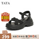 他她（TATA）涼鞋女鞋2025秋季新款休閑厚底法式氣質(zhì)時(shí)裝涼鞋女 黑色 38