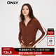 ONLY秋冬通勤風(fēng)時(shí)尚連帽拼接短款開(kāi)衫衛衣女|12339R007 E11 焦棕色-追單第二批 S 160/80A