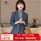 clotho Rennie品牌女裝小西裝外套女2025春秋新款韓版修身顯瘦氣質(zhì)百搭休閑西服 灰藍(lán)色 M