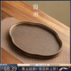 陶羽復古竹制托盤(pán)海棠形編織席面茶托盤(pán)日式高檔干泡茶盤(pán)茶奉壺托盤(pán) 竹編織海棠盤(pán)·小號