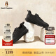暇步士（Hush Puppies）【商場(chǎng)同款】男士休閑鞋2025年新款男休閑舒適百搭通勤皮鞋 曜石黑 43