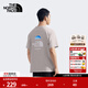 北面（The North Face）男女同款純棉短袖T恤情侶款戶(hù)外休閑透氣新款TheNorthFace|8D83 1OA/月影白 L /175/100A