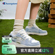 Champion冠軍板鞋春季新款男拼接丹寧牛仔休閑鞋情侶小白 淺藍 39 (245mm)