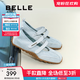 百麗（Belle）周雨彤同款酒心糖休閑鞋女25秋新商場(chǎng)款芭蕾瑪麗珍鞋D8L1DBQ5預售 海島藍 【周雨彤同款】 38