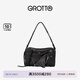 GROTTO個(gè)樂(lè )25年新款SoftCollar保齡球包單肩包小號中號通勤斜挎包 經(jīng)典黑S 亮銀