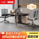 森菲亞 辦公室辦公桌椅組合套裝簡(jiǎn)約現代輕奢財務(wù)職員工位辦公桌工作臺