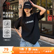 駱駝（CAMEL）夏日T恤男女微寬松圓領(lǐng)短袖冰感上衣 C35BAXLN050 幻影黑 L