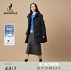 beanpole濱波冬季女士商務(wù)休閑寬松立領(lǐng)長(cháng)款鵝絨羽絨服外套 黑色 M 165/88A