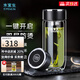 水宜生玻璃杯一鍵開(kāi)蓋雙層防燙高檔便攜鵝蛋杯車(chē)載辦公泡茶杯水晶杯防燙速開(kāi)杯蓋300ml