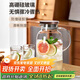 青蘋果超大容量耐熱冷水壺2.5L帶刻度硅膠保護(hù)套 可加熱煮茶壺涼水壺