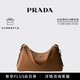 PRADA/普拉達【禮物】女士Prada Aimée大號牛皮革單肩包手提包 焦糖色