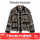 Charlie Luciano粗花呢夾克春季新款黑金下擺流蘇名媛溫婉風(fēng)cl小香風(fēng)短外套 黑金夾克 S