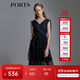 PORTS寶姿春夏新品女裝V-領(lǐng)無袖中長連衣裙SM8D059MLN001 黑色 M (6)