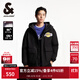 杰克·瓊斯（JACK&JONES）NBA聯(lián)名款秋冬季新款湖人隊時(shí)尚百搭寬松連帽羽絨服男裝225112022 E40黑色 L