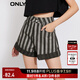 ONLY時(shí)尚百搭高腰卷邊短褲闊腿牛仔褲女|123143016 J19 黑牛仔 XS (155) 60A