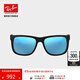 雷朋（RayBan）雷朋太陽(yáng)鏡男女款方形前衛墨鏡潮流彩膜反光鏡面0RB4165F可定制 622/55黑色鏡框藍色反光鏡片 尺寸58