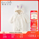 戴維貝拉（DAVE＆BELLA）嬰兒連體衣女寶寶滿(mǎn)月服保暖冬裝爬服新生兒外出服