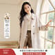 香影牛角扣羊毛雙面呢大衣女2025秋冬新款氣質(zhì)小個(gè)子米色毛呢外套 米色 S