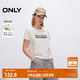 ONLY2025秋季新款時(shí)尚百搭字母印花圓領(lǐng)正肩短袖T恤女|125101008 S00 白色 L （尺碼偏小，建議卡碼選大）