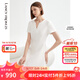 朗姿【Basic衣櫥】小黑裙法式輕禮服裙子女夏新款氣質(zhì)白色連衣裙 本白色 M