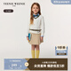 Teenie Weenie Kids小熊童裝25年款新款女童學(xué)院風(fēng)花邊V領(lǐng)套頭毛衣 米白色 160 cm