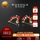 若華（RUOHUA）意歡 刻面鴿血紅寶石耳環(huán)女18K金耳釘耳飾生日禮物送女友禮物 3-3.5mm紅寶石/耳環(huán)