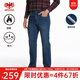 威鵬[保暖加絨]牛仔褲男款25秋冬新款彈力寬松藍色中年通勤長(cháng)褲863039 牛仔藍 （863039褲長(cháng)106CM） 42 碼（腰圍109CM/約3.27尺）