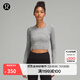 lululemon丨Swiftly Tech 女士運動(dòng)短款長(cháng)袖 T 恤 2.0 LW3GH4S 石板灰/白 XL /12