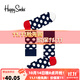Happy Socks秋冬款襪子女男襪薄荷曼波彩虹白色棉襪中筒襪 經(jīng)典波點(diǎn) 1雙 M 36-40