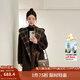 茵曼2025秋冬女裝新款英倫學(xué)院風(fēng)格子連帽雙面呢大衣復古毛呢外套 咖啡色 M 163-167cm /111-120斤
