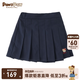 PawinPaw小熊童裝春秋季女童短裙學(xué)院風(fēng)百褶裙半身裙 藏青色/59 140