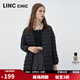 金羽杰秋冬季新款90鴨絨立領(lǐng)輕薄羽絨服女中長(cháng)款修身輕暖女裝Y22302397 黑格爾 S 適合120斤以下