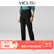 威可多（VICUTU）【輕云褲】男士休閑褲秋冬 舒暖無(wú)束縛褲子百搭商務(wù)長(cháng)褲直筒褲 黑色 34